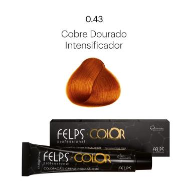 Imagem de Coloração Profissional  Felps Color Cobre Dourado Intensificador 0.43 - 60g