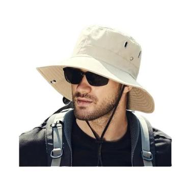 Imagem de Chapéu De Verão Masculino Com Aba Larga, Protetor Solar, Boné De Pesca