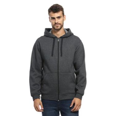 Imagem de Blusa de Moletom Aberta VLCS Minimalista, Mescla escuro, XG3