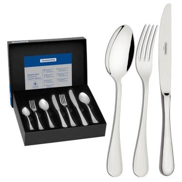 Imagem de Faqueiro Tramontina Classic Em Aço Inox Facas De Mesa Forjadas Acabamento Brilho 42 Peças