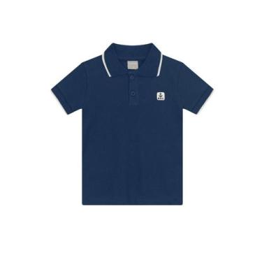 Imagem de Camisa polo infantil menino em piquet Mundi, 10, Azul