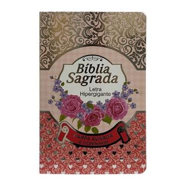 Imagem de Biblia Evangelica Cristã Feminina Rosa Letra Grande Com Harpa Carteira