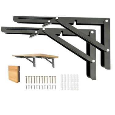 Imagem de Suportes de prateleira dobráveis Medach 35,5 cm Heavy Duty 2 peças pre