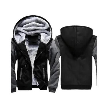 Imagem de Jaqueta Masculina Camuflada De Lã Com Capuz, Casaco De Inverno Grosso 