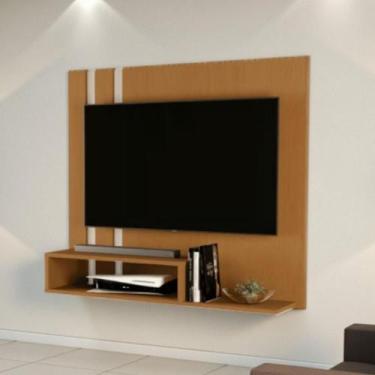 Imagem de Painel De Tv Sala Moderno Nicho Supenso Nature Off White - Drop de Cas