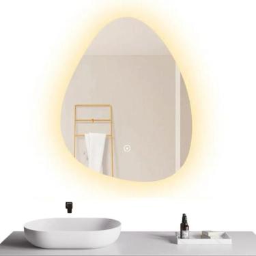 Imagem de Espelho Led Banheiro Organico Touch Com Desembaçador 70X50Cm - Smart N
