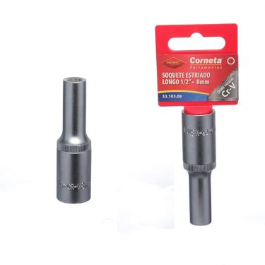 Imagem de Soquete Estriado Longo 1/2 8Mm Corneta