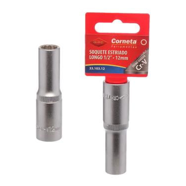 Imagem de Soquete Estriado Longo 1/2 12Mm Corneta