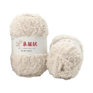 Imagem de Fio De Chenille Macio 3 Peças 150g Veludo Coral Fofo Para Tricô Crochê