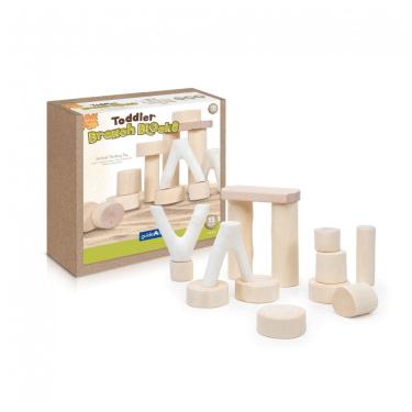 Imagem de Blocos de Madeira Guidecraft Toddler Branch Blocks Natural Lixado 15 Peças G6769