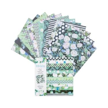 Imagem de Papel Cartão Vintage Com Padrão Floral 6X6 Polegadas Para Scrapbooking