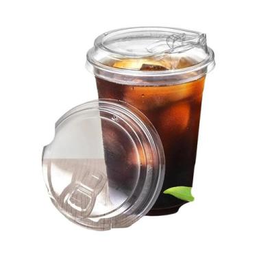 Imagem de Copo Plástico Descartável Transparente, À Prova De Vazamentos E Quebra