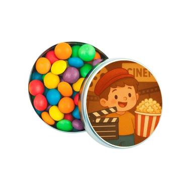 Imagem de Kit 30 Latinhas Lembrancinhas Cinema Antigo
