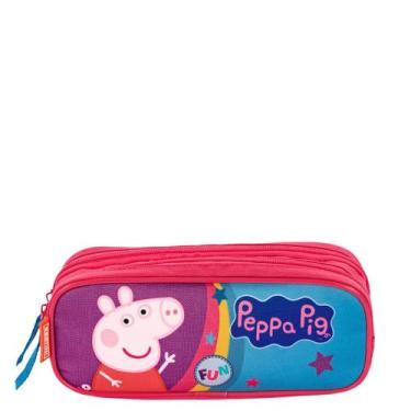 Imagem de Estojo 2 Compartimentos Peppa Core - Colorido - Sestini, Colorido