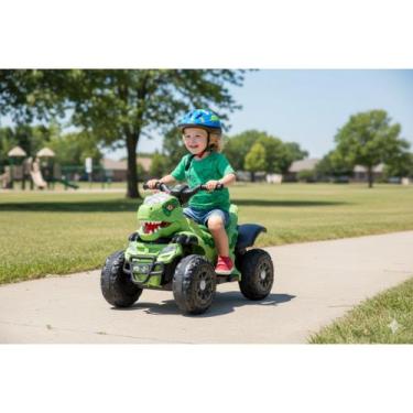 Imagem de Quadriciclo Elétrico Infantil Seguro Divertido Menino Menina 6V Dinoss