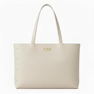 Imagem de Bolsa Sacola Grande De Ombro Feminina Alça Resistente - CINF, Marfim