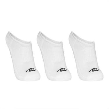 Imagem de Kit Meia Cano Invisivel Olympikus, Branco, 39-44