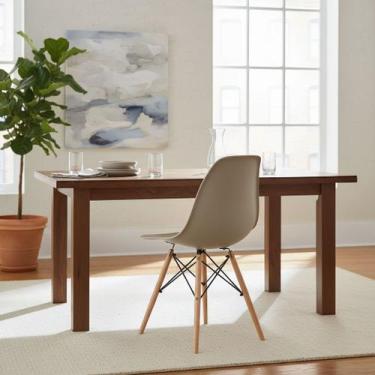 Imagem de Kit 20 cadeiras Charles Eames Eiffel DSW com pés de madeira clara - Nu