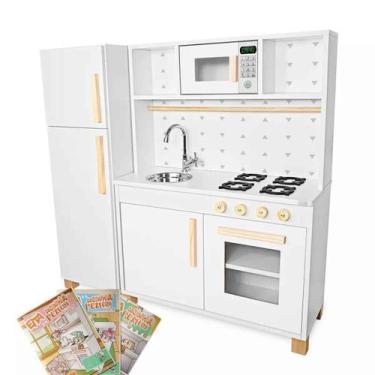Imagem de Cozinha Infantil com Geladeira Kit Livro Educativo - Eita Casa Perfeit
