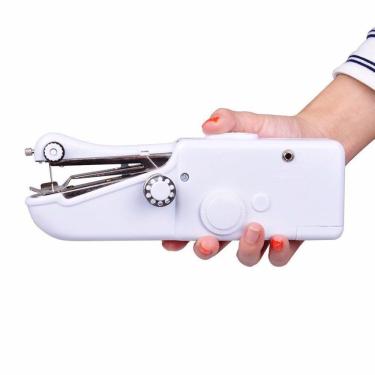 Imagem de Máquina de Costura Portátil Mini Manual de Mão para Reparos Rápidos em Tecidos Leves e...