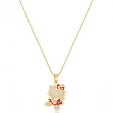 Imagem de Colar Floratta Joias Hello Kitty [F027] Banhado em Ouro 18k Personalizado Hipoalergênico Níquel Free Feminino