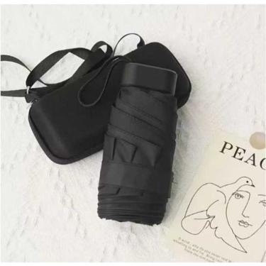 Imagem de Guarda Chuva Automático OEM Proteção Solar Blackout Poliéster Aço Fibra de Vidro e Borracha 100 cm Preto Adulto