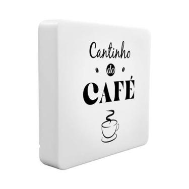 Imagem de Luminária Box Slim Cantinho do Café USB TPC para Decoração com Luz Difusa Bivolt e Fita de LED 5W Inclusa