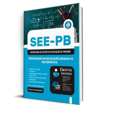 Imagem de Apostila SEE-PB - Professor de Educação Básica IV - Matemática - Edito