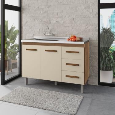 Imagem de Balcão Para Pia 1,20 Bianca - Savana/off White