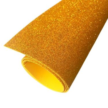 Imagem de Placa de Eva com Glitter Dubflex em E.V.A. 40x48cm Dourado Kit 10 Folhas para Artesanat...