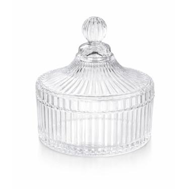 Imagem de Bomboniere Baleiro Pote Vidro Tampa Doce Bala Mesa Decoração 14cm Resistente