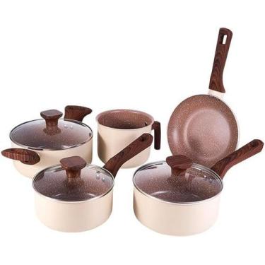 Imagem de Conjunto 05 Panelas Indução In Pratic Cook Creme REF:PJ5PCM Mimo Style