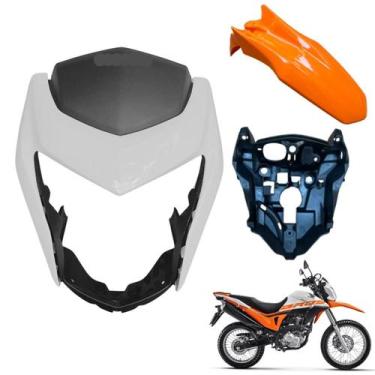 Imagem de Kit Carenagem Frontal Nxr Bros 160 modelo 2016 Até 2021 Máscara do Far
