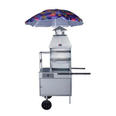 Imagem de Carrinho de Espetinho e Churrasco Simples 44 cm Galvanizado - R2