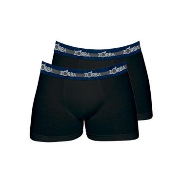 Imagem de Kit com 2 Cuecas Boxer Zorba 702, Preto, P