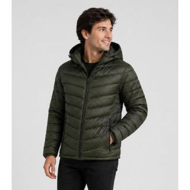 Imagem de Jaqueta Masculina Em Microfibra Com Capuz Sea Surf Verde, P, Verde