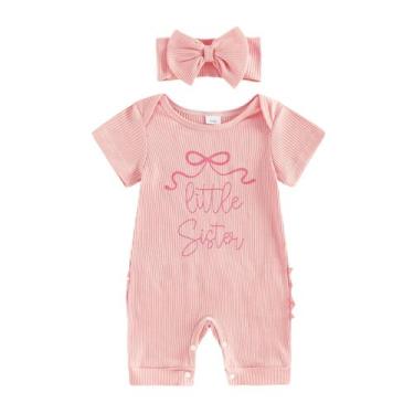 Imagem de Macacão para meninas FYBITBO, roupa para recém-nascidos, 3-6M