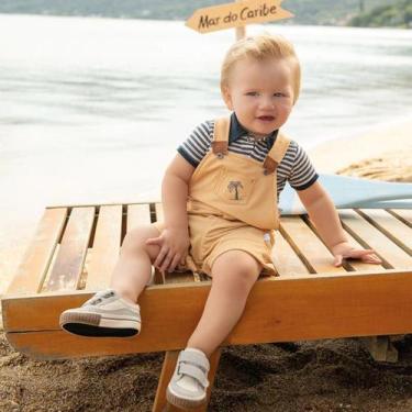Imagem de Macacão + Body Bebê Menino Paraiso Banho de Sol Ref 13904, Mostarda, M