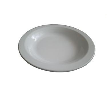 Imagem de Prato esmaltado branco seguro para crianças fundo 22 cm - Luar