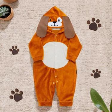 Imagem de Conjunto De Macacão Cãozinho Caramelo Com Capuz E Pantufa 3d F131 - Ca