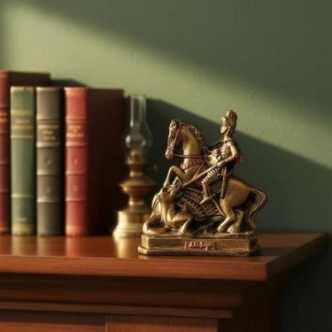Imagem de Estatueta Sao Jorge Guerreiro Protetor Mini De Resina - Hp Decor