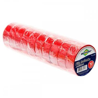 Imagem de Fita Isolante Brasfort 10M X 19Mm Vermelha 8650 - Kit C/10