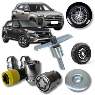 Imagem de Kit Trava Porcas Antifurto De Rodas E Estepe Hyundai Creta - Guardian