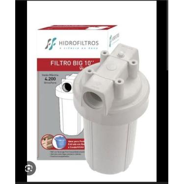 Imagem de Filtro de Água Big 10 Ponto de Entrada Branco Hidrofiltros Refil Pliss