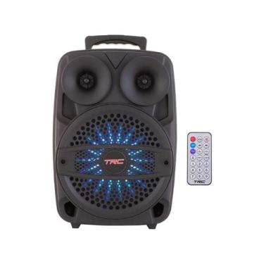 Imagem de Caixa De Som Portatil Bluetooth Usb Rádio Led Fm 130W 5513 TRC - Trc S
