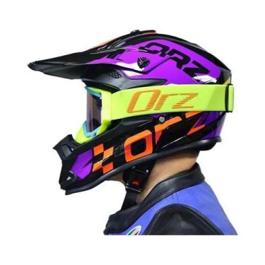 Imagem de Capacete Unissex Para Motocicleta Off-Road ORZ-F16 Para Ciclismo De Mo