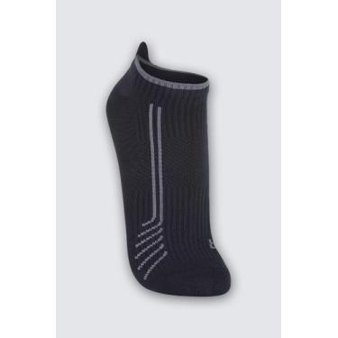 Imagem de Meia Lsport Roma Cano Curto Unissex Corrida Poliamida, Preto, 45 A 48