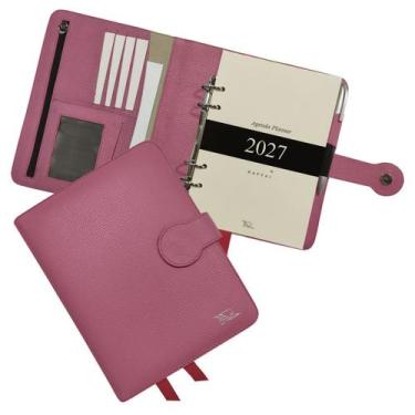 Imagem de Agenda Planner Couro 2027 126-R Raffai Couros, Rosa Pink