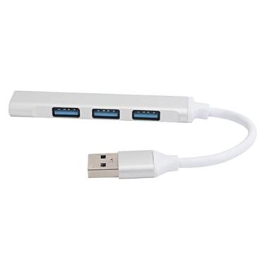 Imagem de Hub USB 3.0 de liga de alumínio com 4 portas, adaptador divisor de supervelocidade USB 3.0 Hub de expansão para computador, hub USB 3.0 ultrafino portátil para computador e laptop