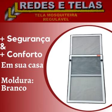 Imagem de Tela Contra Mosquitos Regulável | Ajustável | Tela para Janelas Cor Branca